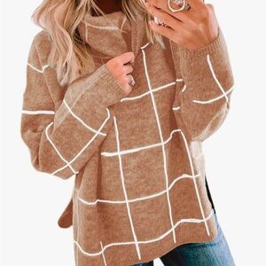 Amazon Brown Turtleneck Sweater